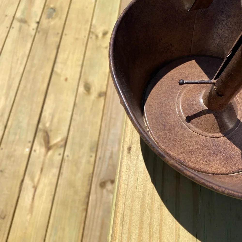 Rustic Brown primitive decor courting Metal Candle Holder